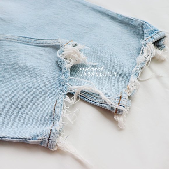 NWT ABERCROMBIE 90s Straight Jean Light Ripped size 30 - Picture 12 of 14